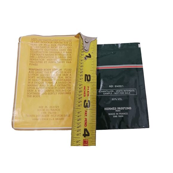 2 HERMES Travel Packets CALECHE Perfumed Body Lotion AND Eau de Cologne Pochette - Picture 7 of 7